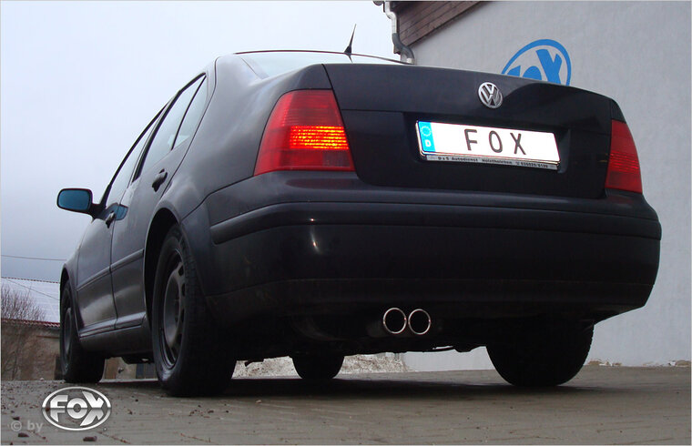 Fox Sportuitlaat VW Bora 1J/ Bora 1J Variant - 4-Motion Achterdemper - 2x76 Type 12