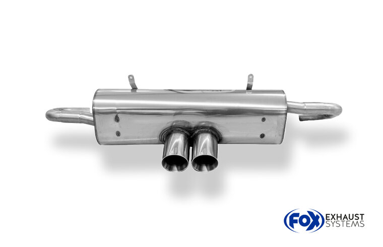 Fox Sportuitlaat Porsche Boxster Type 986 achterdemper, centrale uitlaat - 2x90 Type 25
