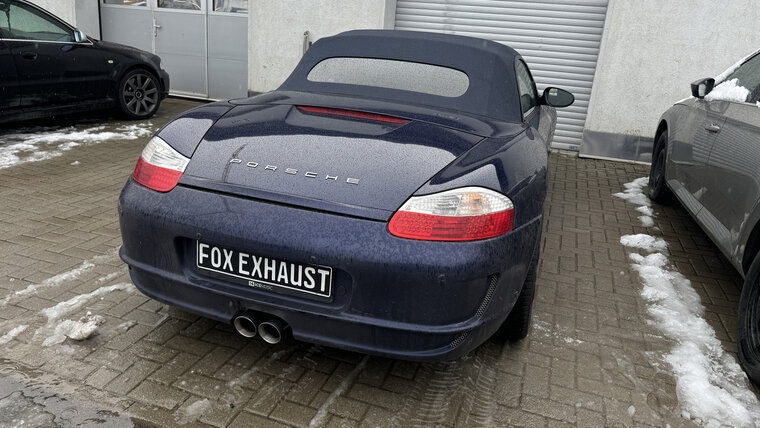 Fox Sportuitlaat Porsche Boxster Type 986 achterdemper, centrale uitlaat - 2x90 Type 25