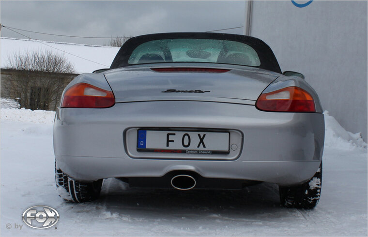 Fox Sportuitlaat Porsche Boxster Type 986 achterdemper - 140x90 Type 32 middenstuk