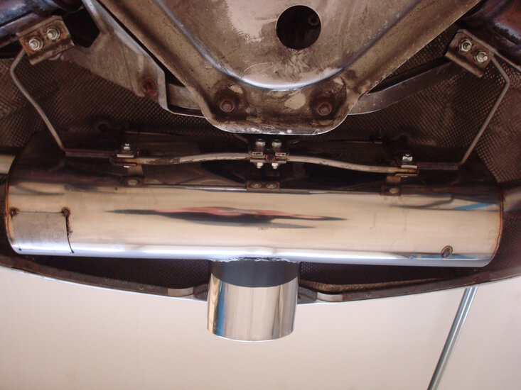 Fox Sportuitlaat Porsche Boxster Type 986 achterdemper, centrale uitlaat - 140x90 Type 32