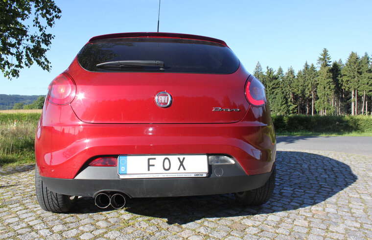 Fox Sportuitlaat Fiat Bravo 198 - Diesel Achterdemper - 2x90 Type 14