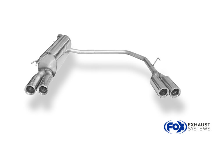 Fox Sportuitlaat Fiat Bravo 198 achterdemper, rechter/linker uitgang - 2x76 Type 13 rechts/links