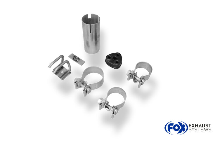 Fox Sportuitlaat Fiat Bravo 198 achterdemper, rechter/linker uitgang - 2x76 Type 13 rechts/links