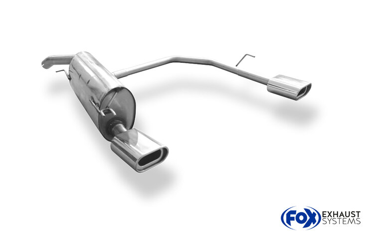 Fox Sportuitlaat Fiat Bravo 198 achterdemper, rechter/linker uitlaat - 135x80 type 53 rechts/links