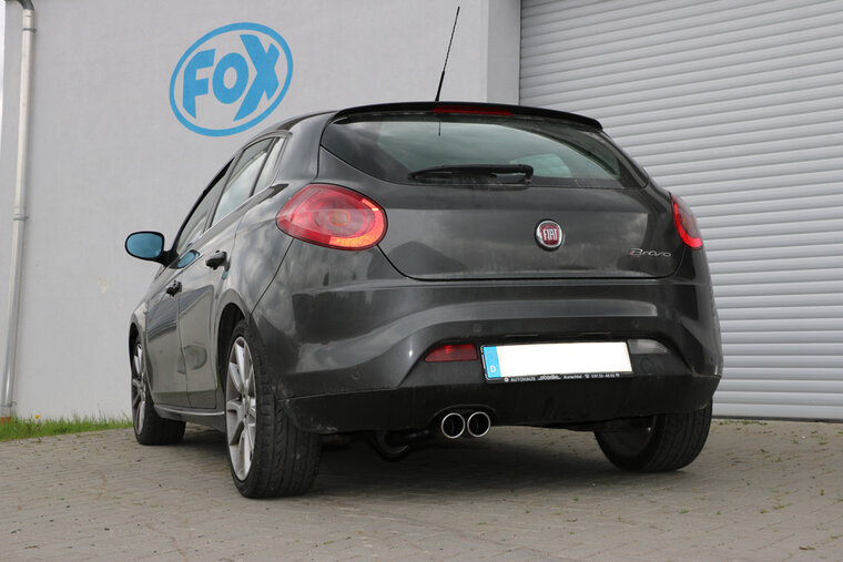 Fox Sportuitlaat Fiat Bravo 198 voor modellen met bumperuitsparing, achterdemper - 2x80 type 16