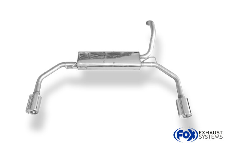 Fox Sportuitlaat Citroen C1/Toyota Aygo achterdemper, rechter/linker uitgang - 1x90 type 13 rechts/links