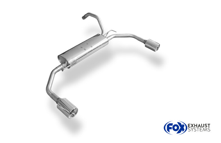 Fox Sportuitlaat Citroen C1/Toyota Aygo achterdemper, rechter/linker uitgang - 1x90 type 13 rechts/links