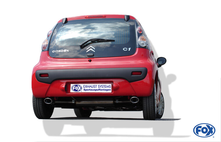 Fox Sportuitlaat Citroen C1/Toyota Aygo achterdemper rechts/links uitlaat - 106x71 Type 33 rechts/links