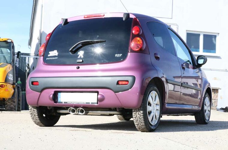 Fox Sportuitlaat Citroen C1/ Peugeot 107/ Toyota Aygo Achterdemper, middenuitlaat - 2x106x71 Type 33
