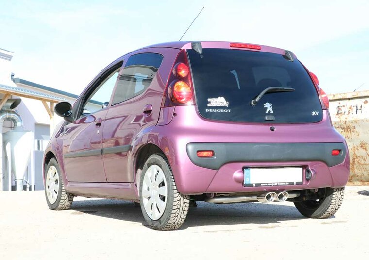 Fox Sportuitlaat Citroen C1/ Peugeot 107/ Toyota Aygo Achterdemper, middenuitlaat - 2x106x71 Type 33