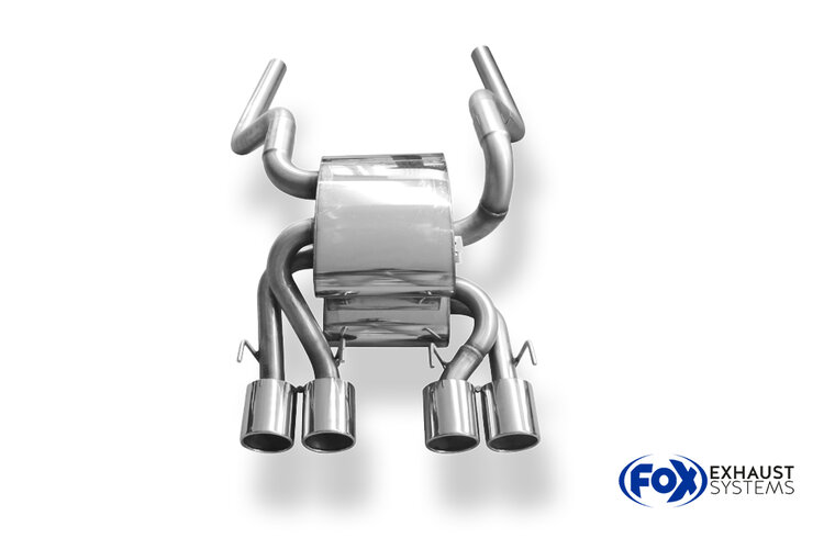 Fox Sportuitlaat Corvette C06 achterdemper, middenuitlaat - 4x100 Type 12 midden