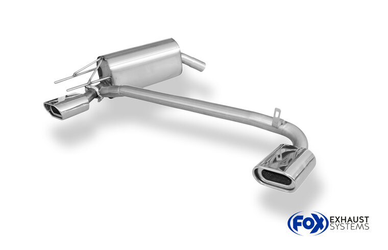 Fox Sportuitlaat Opel Calibra A achterdemper, rechter/linker uitlaat - 135x80 type 53 rechts/links