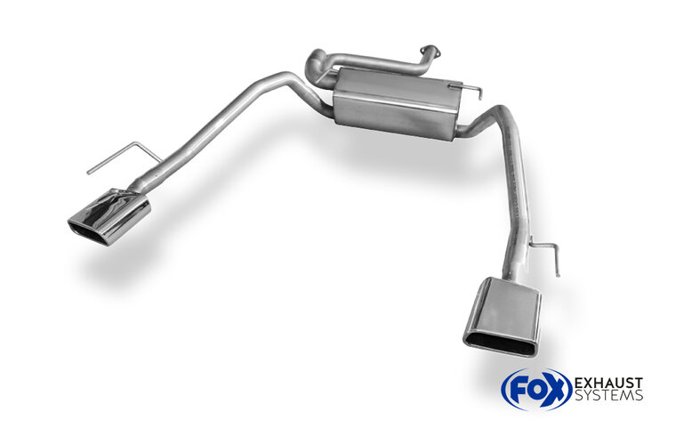 Fox Sportuitlaat Opel Cascada achterdemper, dwarsuitgang rechts/links - 145x65 type 59 rechts/links