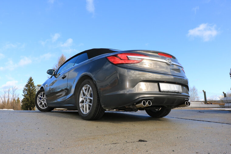 Fox Sportuitlaat Opel Cascada achterdemper, dwarsuitgang rechts/links - 2x76 Type 12 rechts/links