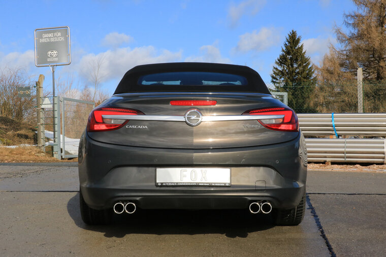 Fox Sportuitlaat Opel Cascada achterdemper, dwarsuitgang rechts/links - 2x76 Type 12 rechts/links
