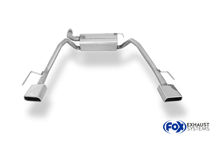 Fox Sportuitlaat Opel Cascada achterdemper, dwarsuitgang rechts/links - 145x65 type 59 rechts/links