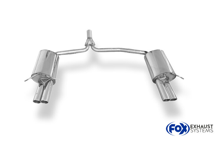 Fox Sportuitlaat Mercedes C-Klasse 4-cilinder - W204/S204 AMG-pakket achterdemper rechts/links met Y-connector - 2x70 type 16 rechts/links