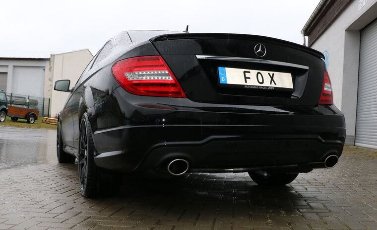Fox Sportuitlaat Mercedes C-Klasse 4-cilinder - W204/S204 achterdemper rechts/links met Y-connector - 115x85 type 32 rechts/links