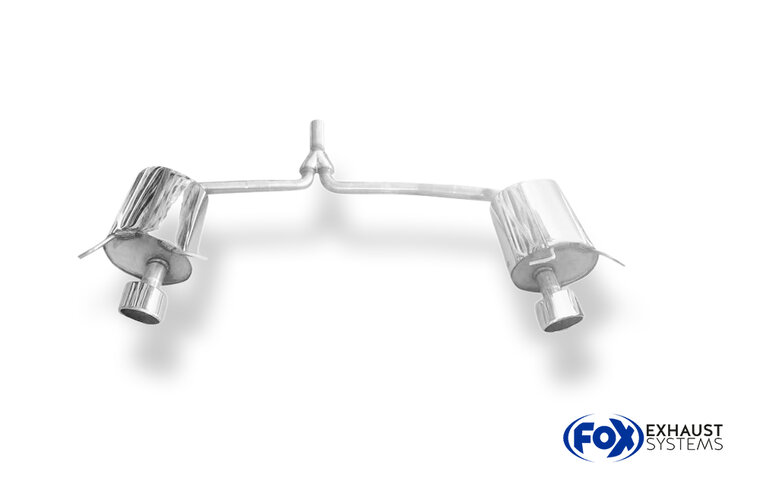 Fox Sportuitlaat Mercedes C-Klasse 4-cilinder - W204/S204 achterdemper rechts/links met Y-connector - 115x85 type 38 rechts/links