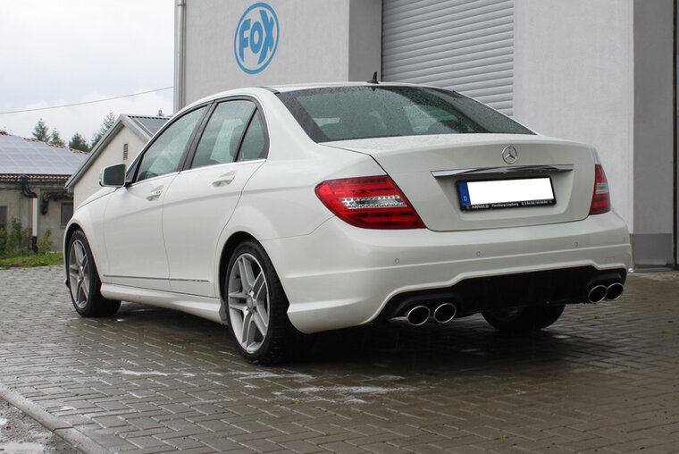 Fox Sportuitlaat Mercedes C-Klasse 4-cilinder - W204/S204 achterdemper rechts/links met Y-connector - 2x115x85 type 32 rechts/links