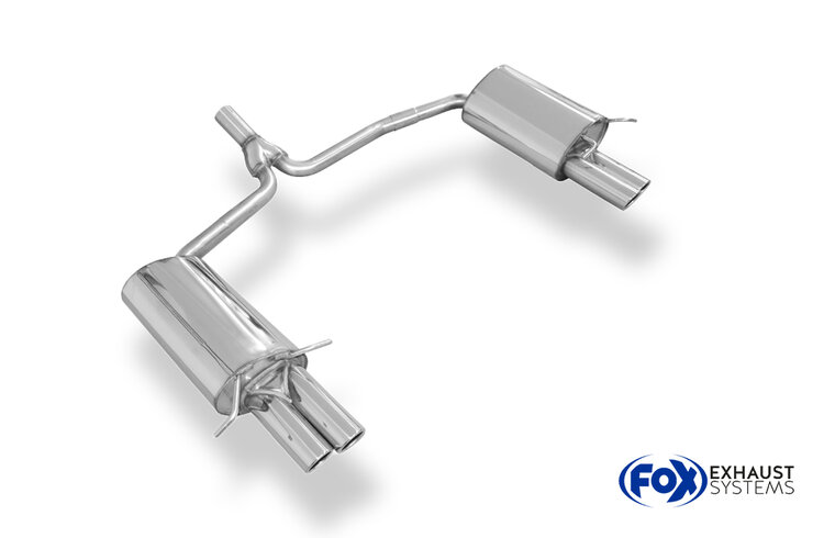 Fox Sportuitlaat Mercedes C-Klasse 4-cilinder - W204/S204 achterdemper rechts/links met Y-connector - 2x70 type 16 rechts/links