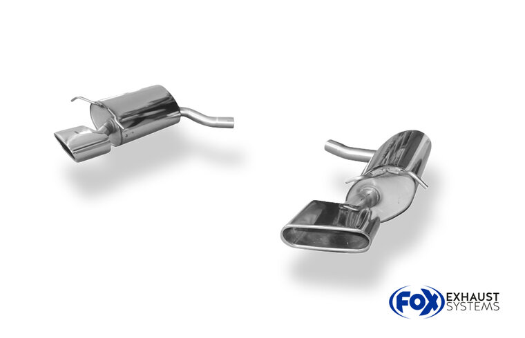 Fox Sportuitlaat Mercedes C-Klasse 6-cilinder - W204/S204 AMG-pakket + inzetstuk achterdemper rechts/links - 220x85 type 49 rechts/links
