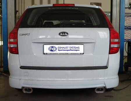 Fox Sportuitlaat Kia Cee'd Combi/Caravan - ED uitlaatpijp, rechts/links, compatibel met de originele achterdemper - 135x80 Type 53, rechts/links