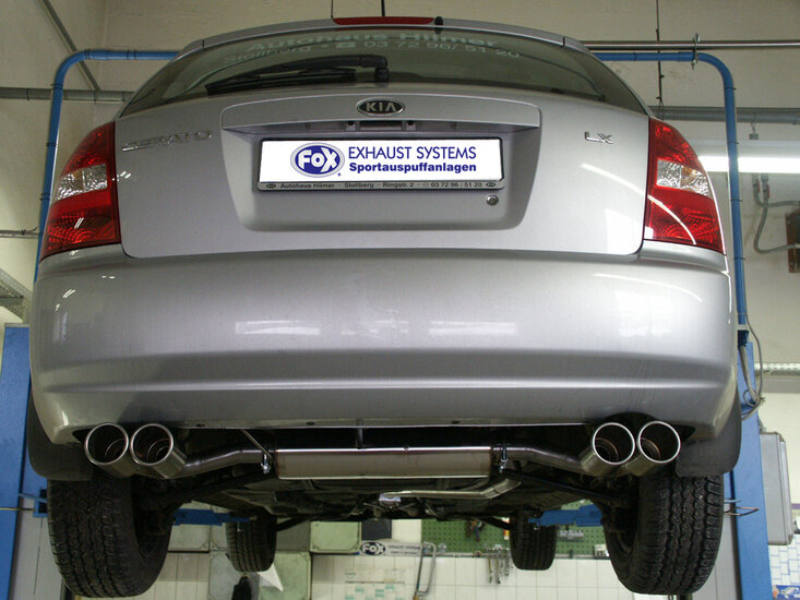 Fox Sportuitlaat Kia Cerato hatchback achterdemper, rechter/linker uitlaat - 2x80 Type 12 rechts/links