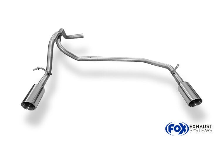 Fox Sportuitlaat Uitlaatsysteem voor Seat Mii/ Skoda Citigo/ VW UP, rechts/links, compatibel met originele of FOX achterdemper - 1x80 type 25 rechts/links
