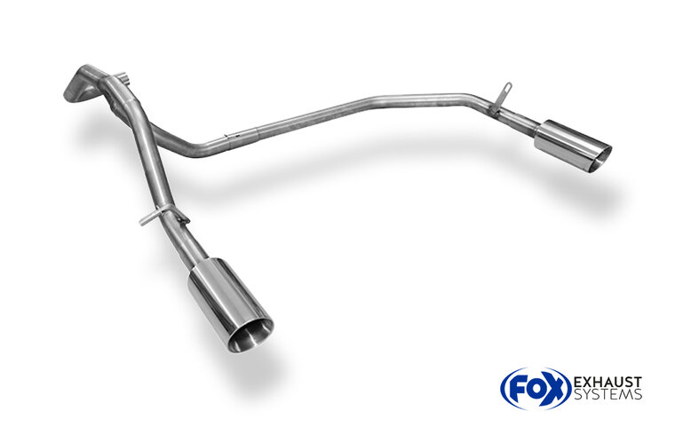 Fox Sportuitlaat Uitlaatsysteem voor Seat Mii/ Skoda Citigo/ VW UP, rechts/links, compatibel met originele of FOX achterdemper - 1x80 type 25 rechts/links