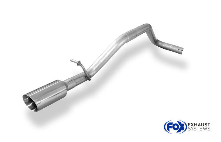Fox Sportuitlaat Uitlaatsysteem links voor Seat Mii/ Skoda Citigo/ VW UP, compatibel met originele of FOX achterdemper - 1x80 type 25 links