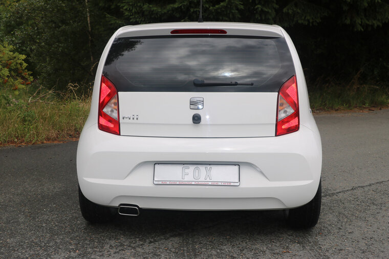 Fox Sportuitlaat Uitlaatsysteem links voor Seat Mii/ Skoda Citigo/ VW UP, compatibel met originele of FOX achterdemper - 145x60 type 59 links