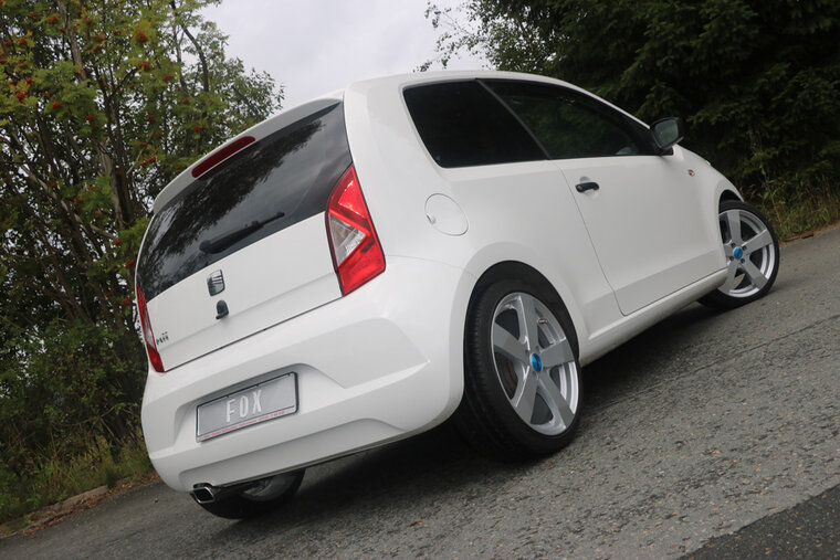Fox Sportuitlaat Uitlaatsysteem links voor Seat Mii/ Skoda Citigo/ VW UP, compatibel met originele of FOX achterdemper - 145x60 type 59 links