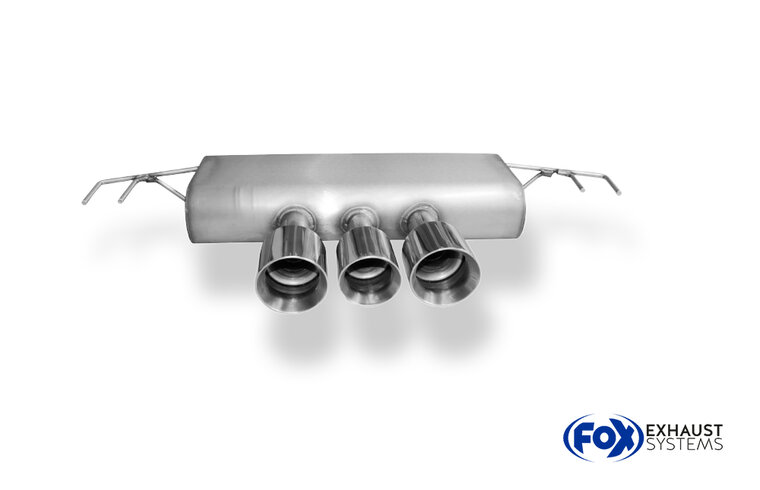Fox Sportuitlaat Honda Civic X Type R achterdemper, dwarsuitgang rechts/links - 100-90-100 Type 25 midden