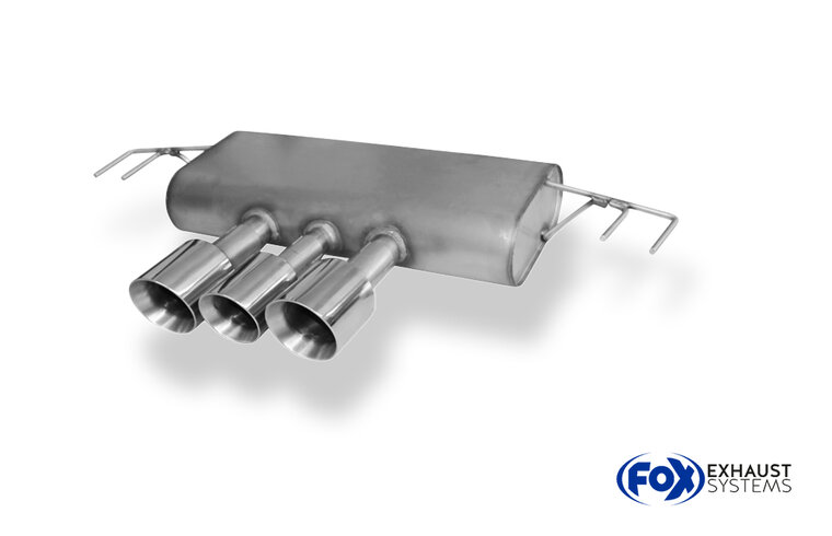 Fox Sportuitlaat Honda Civic X Type R achterdemper, dwarsuitgang rechts/links - 100-90-100 Type 25 midden