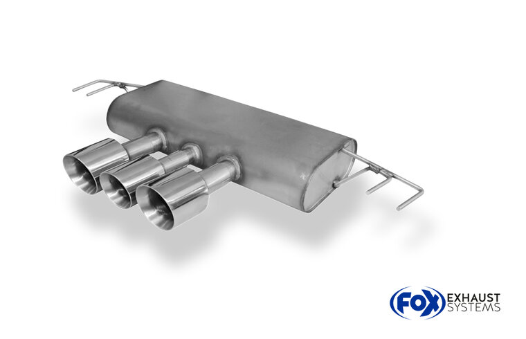 Fox Sportuitlaat Honda Civic X Type R achterdemper, dwarsuitgang rechts/links - 100-90-100 Type 25 midden