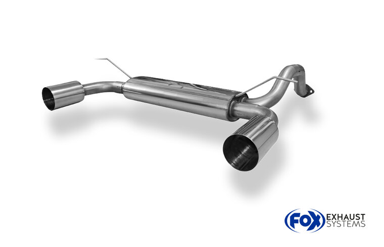 Fox Sportuitlaat Honda Civic 5 achterdemper, dwarsuitgang rechts/links - 1x114 type 10 rechts/links
