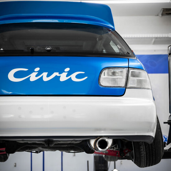 Fox Sportuitlaat Honda Civic 5 - EG2 EG3 Achterdemper - 1x90 Type 24