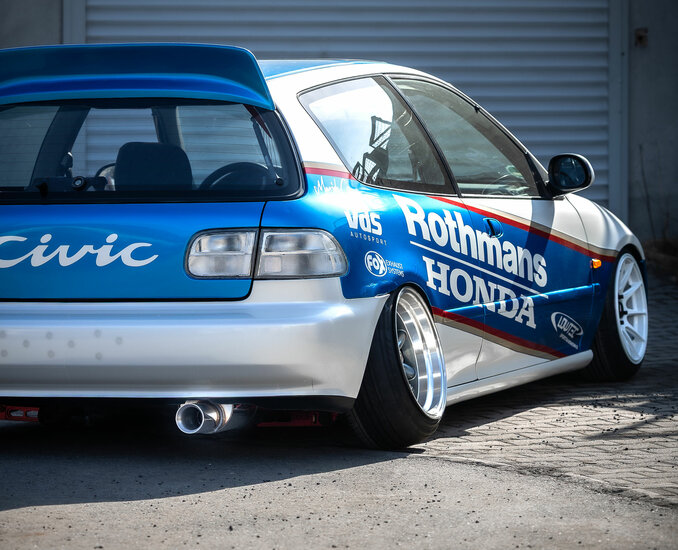 Fox Sportuitlaat Honda Civic 5 - EG2 EG3 Achter- en voordemper - 1x90 Type 24