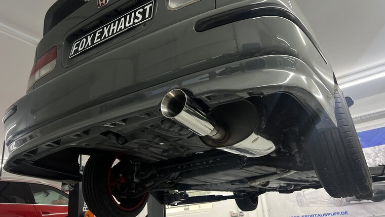 Fox Sportuitlaat Honda Civic 6 - EJ6 Coup&eacute; uitlaatdemper met enkele uitlaat - 1x100 Type 24
