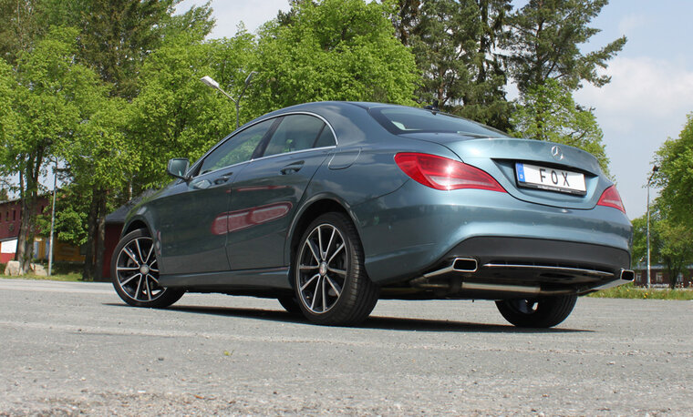 Fox Sportuitlaat Mercedes CLA - C117/ X117 Voorwielaandrijving Achterdemper dwarsuitgang rechts/links - 145x65 Type 59 rechts/links