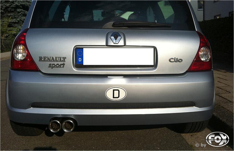 Fox Sportuitlaat Renault Clio II B achterdemper - 2x80 type 13