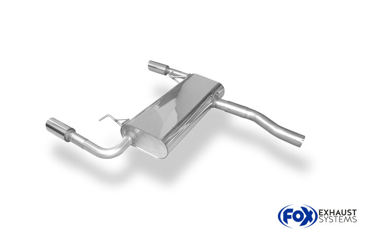 Fox Sportuitlaat Renault Clio III B Sport achterdemper, dwarsuitgang rechts/links - 1x76 type 14 rechts/links