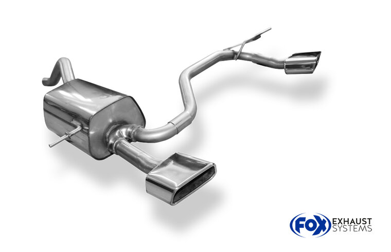 Fox Sportuitlaat Renault Clio IV achterdemper, rechter/linker uitlaat - 145x65 type 59 rechts/links