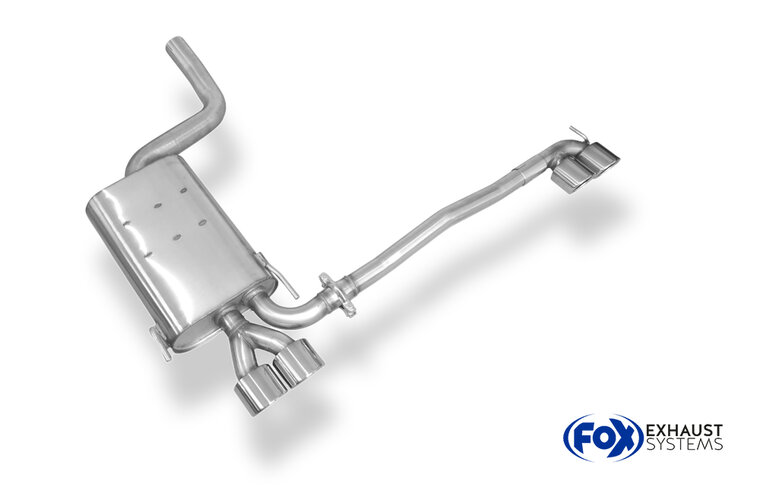 Fox Sportuitlaat Mercedes CLK Type 208 achterdemper, rechter/linker uitlaat - 2x88x74 Type 32 rechts/links
