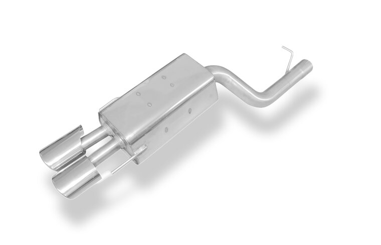 Fox Sportuitlaat Mercedes CLK Type 209 achterdemper, enkelzijdig, &Oslash;70mm - 2x115x85 Type 32