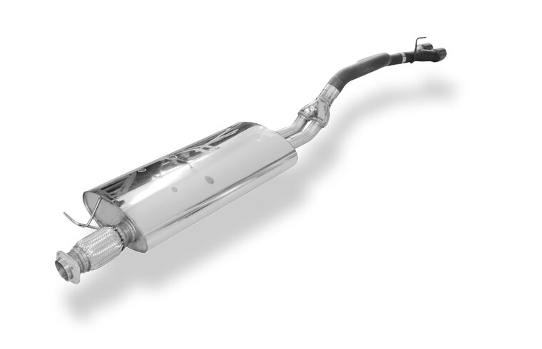 Fox Sportuitlaat Achterdemper voor Jeep Commander Type WH/XK - 2x90 Type 16 Zwart ge&euml;mailleerd