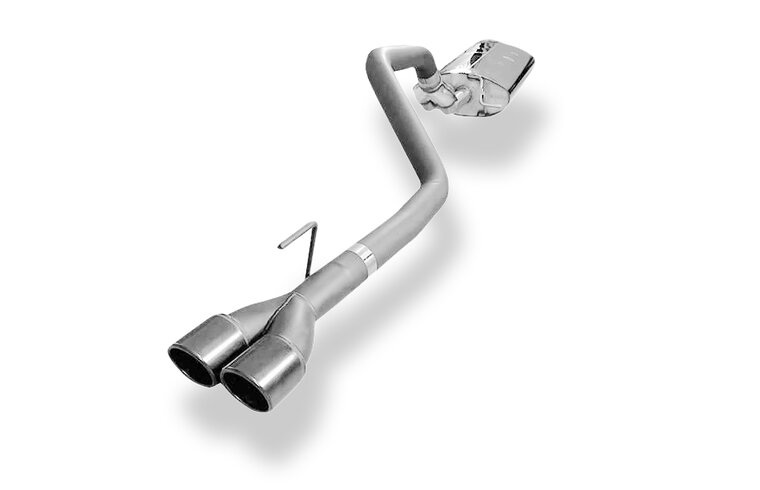 Fox Sportuitlaat Achterdemper voor Jeep Commander Type WH/XK - 2x90 Type 16 Zwart ge&euml;mailleerd