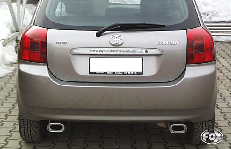 Fox Sportuitlaat Toyota Corolla E12 - Achterdemper Hatchback Rechts/Links Uitgang - 135x80 Type 53 Rechts/Links